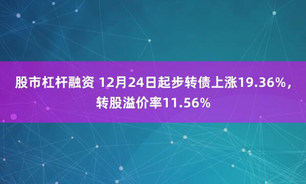 股市杠杆融资 12月24日起步转债上涨19.36%,转股溢价率11.56%