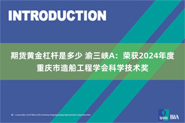 期货黄金杠杆是多少 渝三峡A:荣获2024年度重庆市造船工程学会科学技术奖