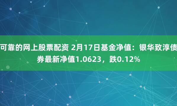 可靠的网上股票配资 2月17日基金净值:银华致淳债券最新净值1.0623,跌0.12%