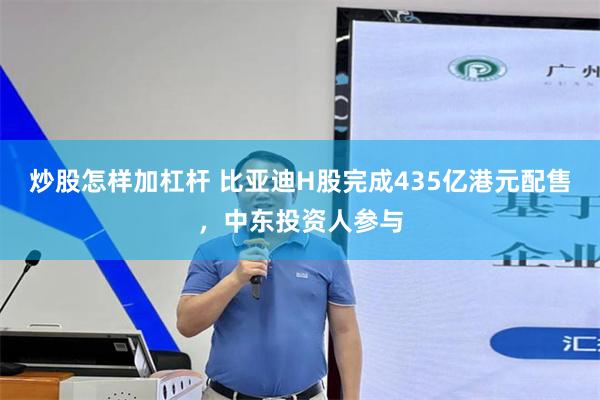 炒股怎样加杠杆 比亚迪H股完成435亿港元配售,中东投资人参与