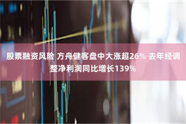 股票融资风险 方舟健客盘中大涨超26% 去年经调整净利润同比增长139%