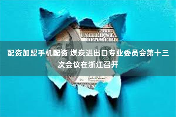 配资加盟手机配资 煤炭进出口专业委员会第十三次会议在浙江召开