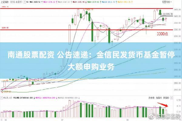南通股票配资 公告速递:金信民发货币基金暂停大额申购业务