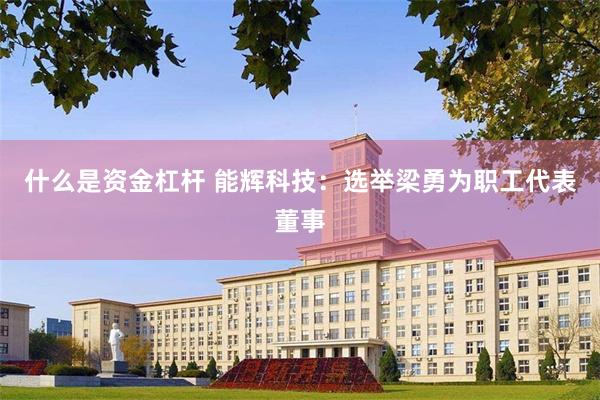 什么是资金杠杆 能辉科技：选举梁勇为职工代表董事