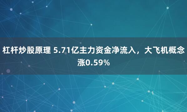 杠杆炒股原理 5.71亿主力资金净流入,大飞机概念涨0.59%